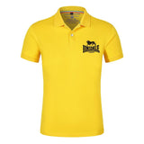Polo Lonsdale jaune, logo monochrome noir