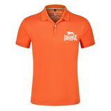 Polo Lonsdale orange, logo monochrome blanc