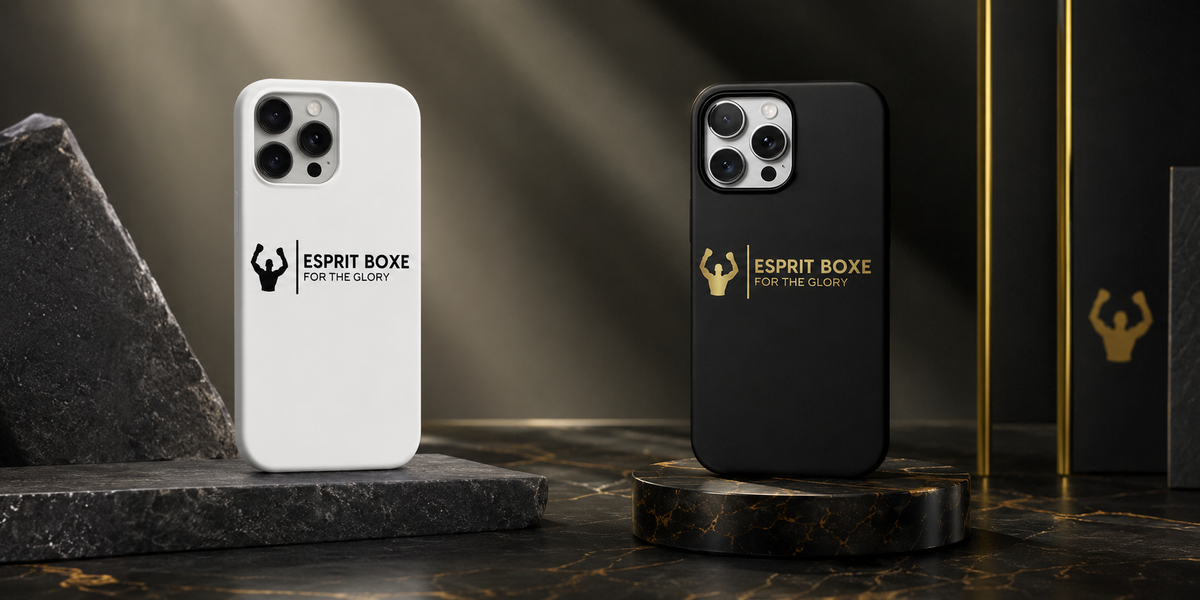 Coques téléphone boxe Esprit Boxe pour iPhone et Samsung : champions, marques et motifs de sports de combat