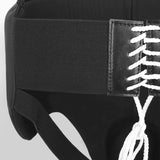 Ceinture abdominale de boxe, détail du laçage réglable sur ceinture flexible