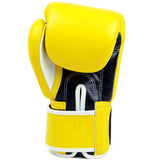 Gants de boxe Fairtex jaune, intérieur et paume