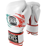Gants de boxe Cleto Reyes Mexican Flag en cuir blanc, drapeau mexicain
