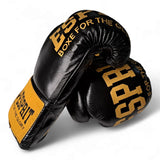 Gants de compétition Esprit Boxe noir et or, rembourrage crin de cheval