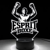 Lampe LED boxe gravée 3D, lumière blanche — veilleuse de chevet