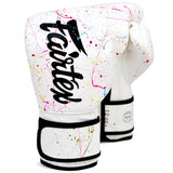 Gants de boxe Fairtex BGV14 Painters, blanc à éclaboussures multicolores