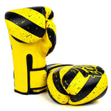Gants de boxe Fairtex jaune et noir, la paire