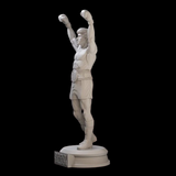 Figurine Rocky Balboa en résine à peindre, vue de la sculpture