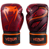 Gants de boxe Venum New Generation, design serpent orange et bordeaux