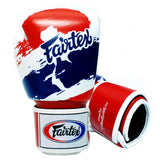 Gants de boxe Fairtex Thai Pride en cuir, drapeau thaïlandais