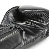 Gants de boxe Fairtex Glory en cuir noir et or