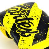 Gants de boxe Fairtex jaune et noir, design grunge