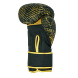 Gants de boxe Crâne Mexicain, paume ventilée et velcro à liseré doré