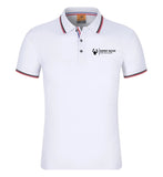 Polo Esprit Boxe blanc à logo noir, col et poignets à lisoré bleu-blanc-rouge