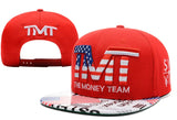 Casquette TMT USA rouge, monogramme drapeau américain