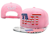 Casquette TMT USA rose, monogramme drapeau américain