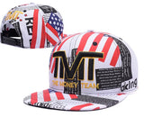 Casquette TMT USA blanche, monogramme drapeau américain