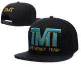Casquette TMT noire, monogramme brodé en dégradé bleu vers l'or