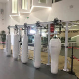 Îlot double rail de convoyage à portique central en salle de boxe, 8 à 12 sacs