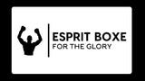 Tapis de souris boxe XXL, marque Esprit Boxe et mention FOR THE GLORY imprimées en noir