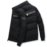 Doudoune de boxe noire Esprit Boxe, logo blanc sur la poitrine droite