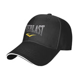 Casquette Everlast noire, logo gris et chevron or
