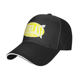 Casquette Everlast noire, logo posé sur un ovale jaune