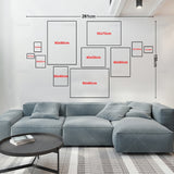 Tableau Mike Tyson en pied avec trois ceintures de championnat, mise en situation murale