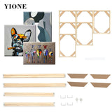 Chassis bois XXL en kit avec traverse et ecoincons de renfort, vue de la tranche