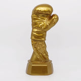 Trophée de boxe gant sur socle finition or patiné