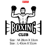 Motif boxeur bras levés au-dessus du logo Boxing Club