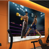 Tableau Black Panther contre Killmonger sur un ring de boxe, vue rapprochee de la toile