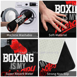 Paillasson boxe lavable en machine, surface douce et absorbante