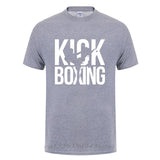 T-shirt Kick Boxing gris, lettrage KICK BOXING