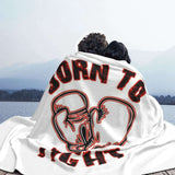 Plaid Born to Fight utilisé à deux, format 200x150 cm