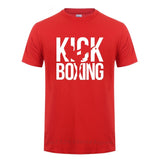 T-shirt Kick Boxing rouge, lettrage KICK BOXING