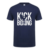 T-shirt Kick Boxing bleu marine, lettrage KICK BOXING