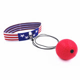 Balle réflexe boxe bandeau motif USA, boucle pivotante 360° et balle mousse 20 g