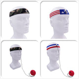 Balle reflexe boxe avec bandeau tissu différents motifs