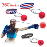 Balle reflexe boxe avec bandeau tissu, utilisé par un boxeur