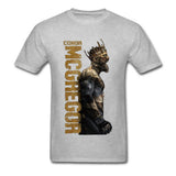 T-shirt Conor McGregor roi doré coloris gris chiné