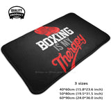 Paillasson boxe Boxing is my therapy, gants rouges sur fond noir