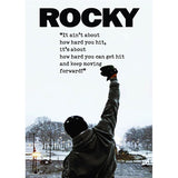 Tableau affiche Rocky, poing leve en haut des marches du Philadelphia Museum of Art, affiche dans un salon