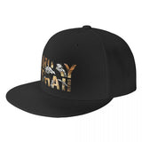Casquette Muay Thai noire, lettrage imprimé aux tons ocre