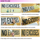 Méthode de pose d'un sticker mural en quatre étapes avec le film de transfert