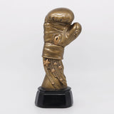 Trophée de boxe gant sur socle finition bronze
