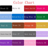 Nuancier des 20 coloris du sticker Never Give Up poing bandé