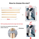 Chassis bois XXL en kit avec traverse et ecoincons de renfort, vue du chassis monte
