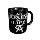 Mug No Boxing No Life noir, bloc blanc et monogramme CA de Canelo Alvarez