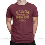 T-shirt Balboa Boxing Club bordeaux, marquage typographique sable