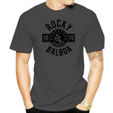 T-shirt Rocky Balboa Boxing Club gris anthracite, écusson circulaire noir
